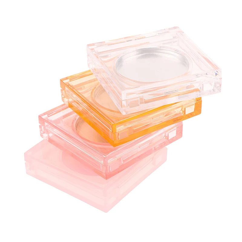 Square Perfume Cream Box Clear Plastic Container Aluminum Plate Qme