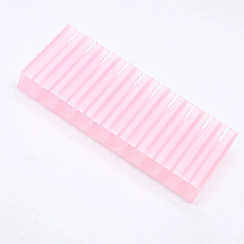 10 Grids Nail Art Sticker Organizer Storage Box Transfer Paper Qme Pink Tran