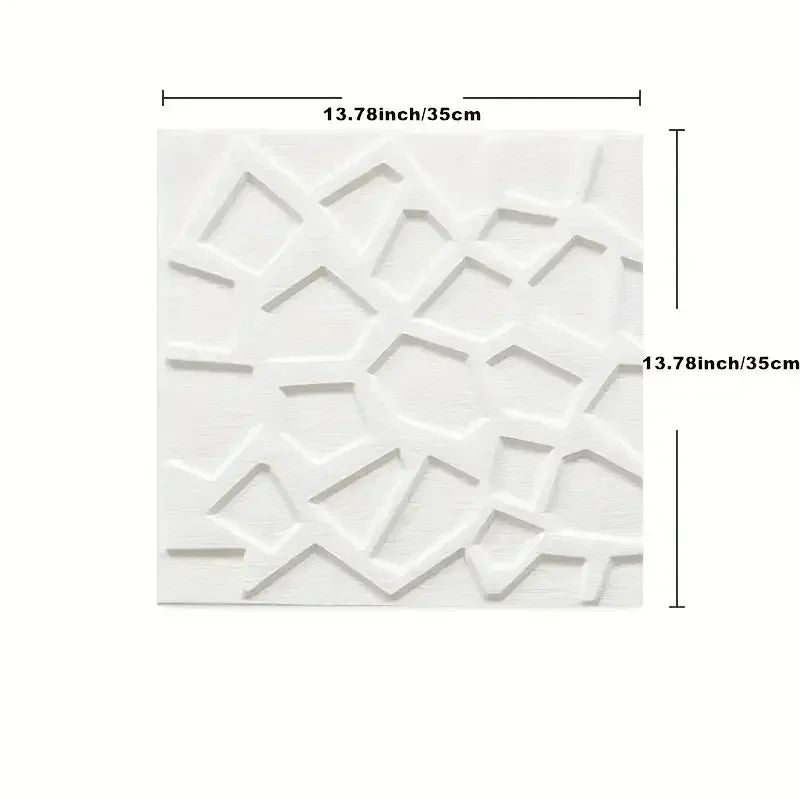 Stain Resistant Grid 3D Wallpaper 35cmx35cm Wall Sticker Modern Self Qme