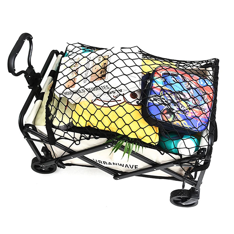 Camping Trolley Net Hook Wagon Cargo Heavy Duty Nylon Garden Cart Qme
