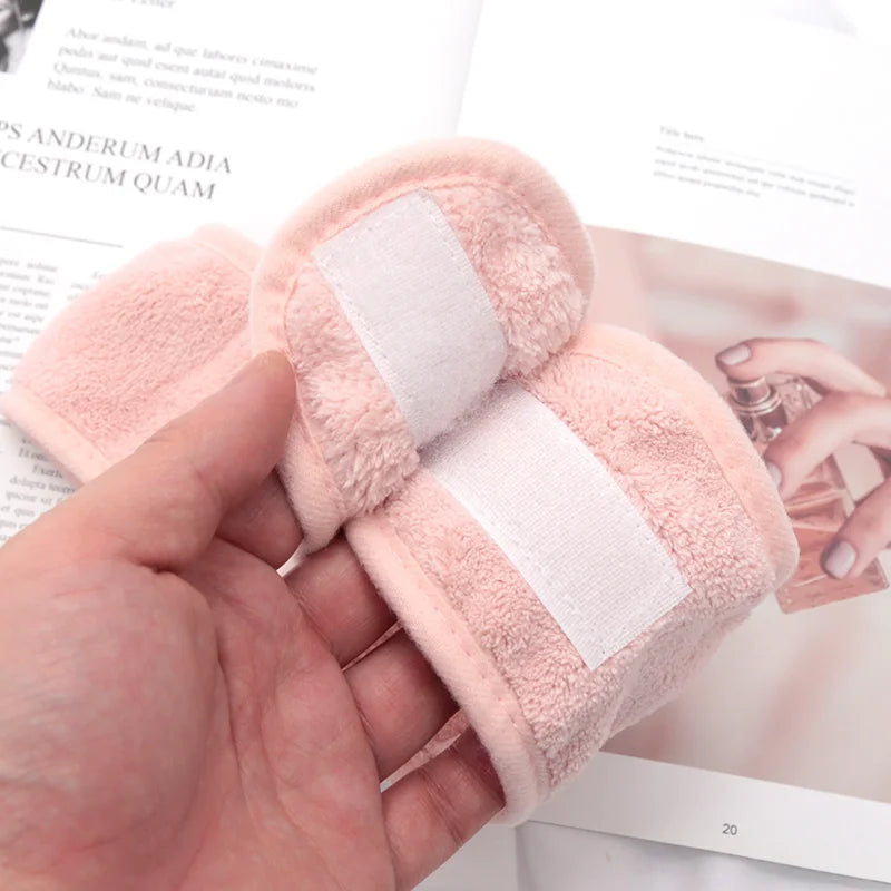 Women Adjustable SPA Facial Headband Soft Toweling Hair Accessories Qme