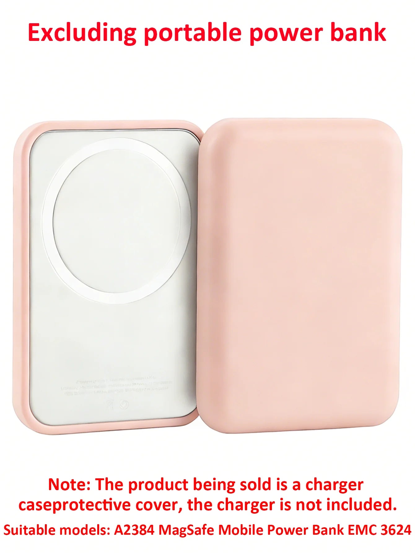1 Pink TPU Charging Case Protector Compatible Apple's Magsafe Qme pink