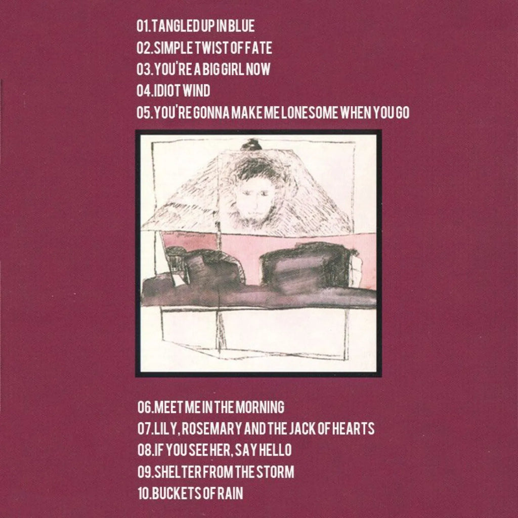 Legendary Folk Rock Masterpiece CD ONLY, Wine Red Vertical Minimal Line Text Vintage Grainy Portrait Painting Cover Qme