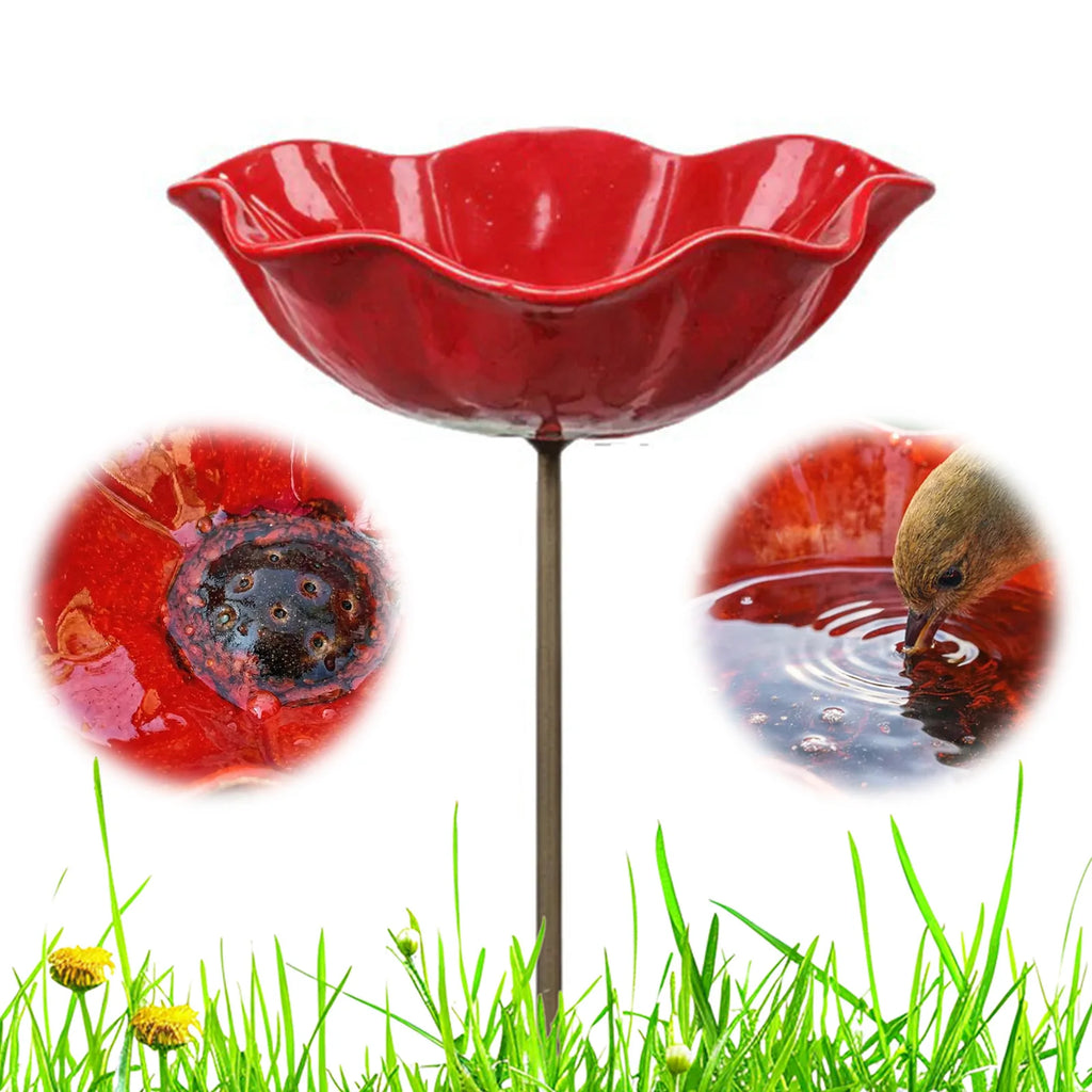 Bee Watering Station Metal Bee Water Feeder Multi-function Butterfly Bath Bowl Standing Bee Feeder For Garden Yard Decor Qme