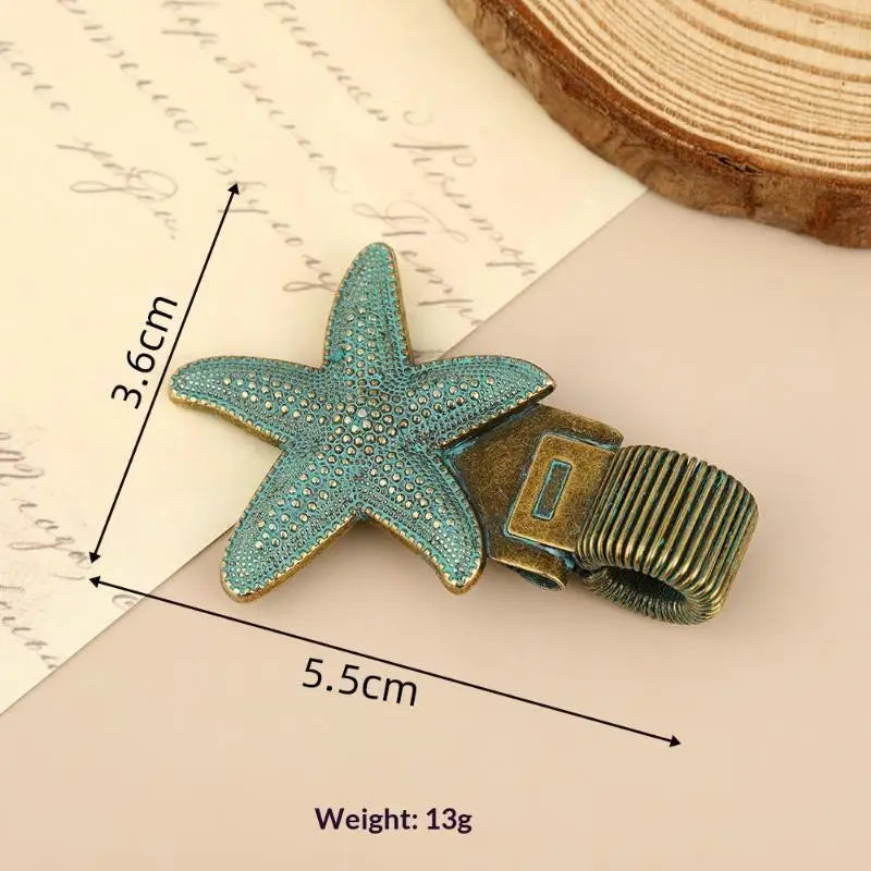 Vintage Sea Turtle Metal Pen Clip Spring Loaded Cute Design Holder Qme B