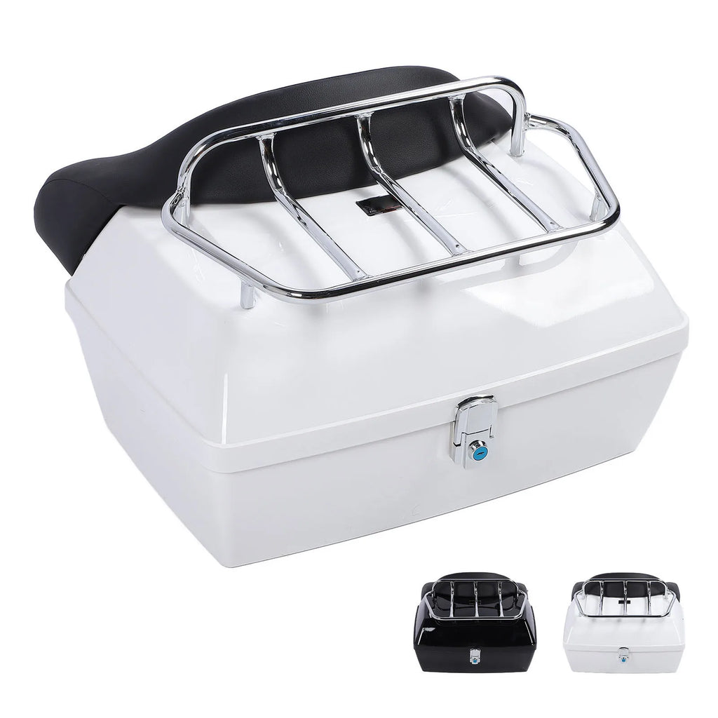 Motorcycle Rear Storage Box 48L ABS Luggage Case Quick Release Motorbike Tail Storage Box Waterproof and Shock Absorption Qme