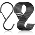 2/4/8PCS S Hooks for Hanging With Safety Buckle Heavy Duty S Hooks Large Metal S Hooks for Hanging Plants Jeans Pots Bags Qme 8PCS