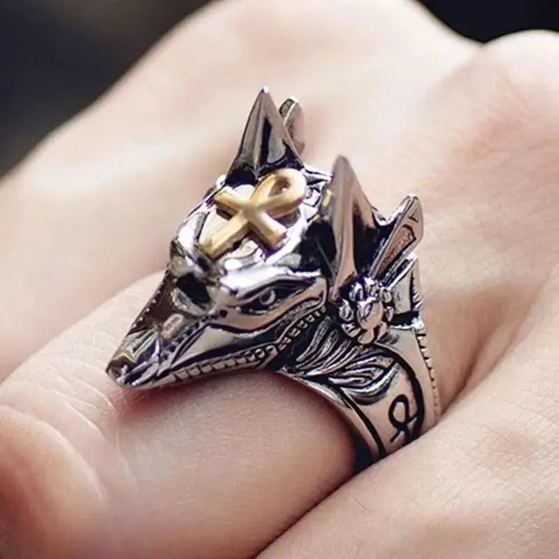 Punk Goth Titanium Steel Dragon Claw Halloween Skull Ring Hot Selling Men's Domineering Opening Rock Animal Jewelry Qme resizable 9