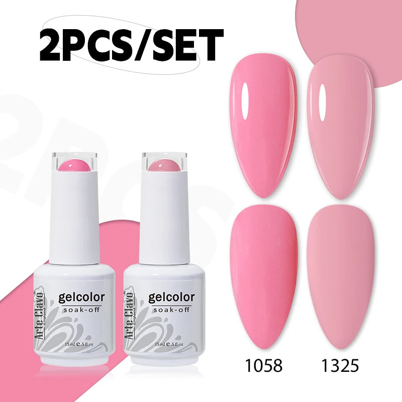 Arte Clavo Gel Nail Polish Base Primer Coat Mix Manicure Semi Qme 1058-B-1325-B
