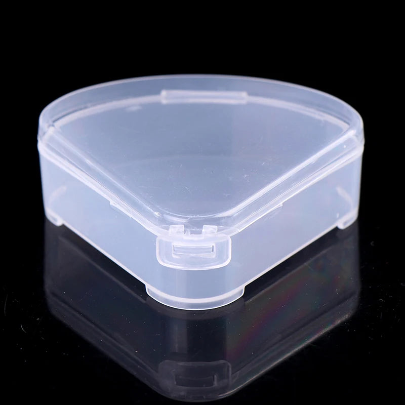 Portable Triangle Sponge Transparent Cosmetic Bag Makeup Puff Box Qme