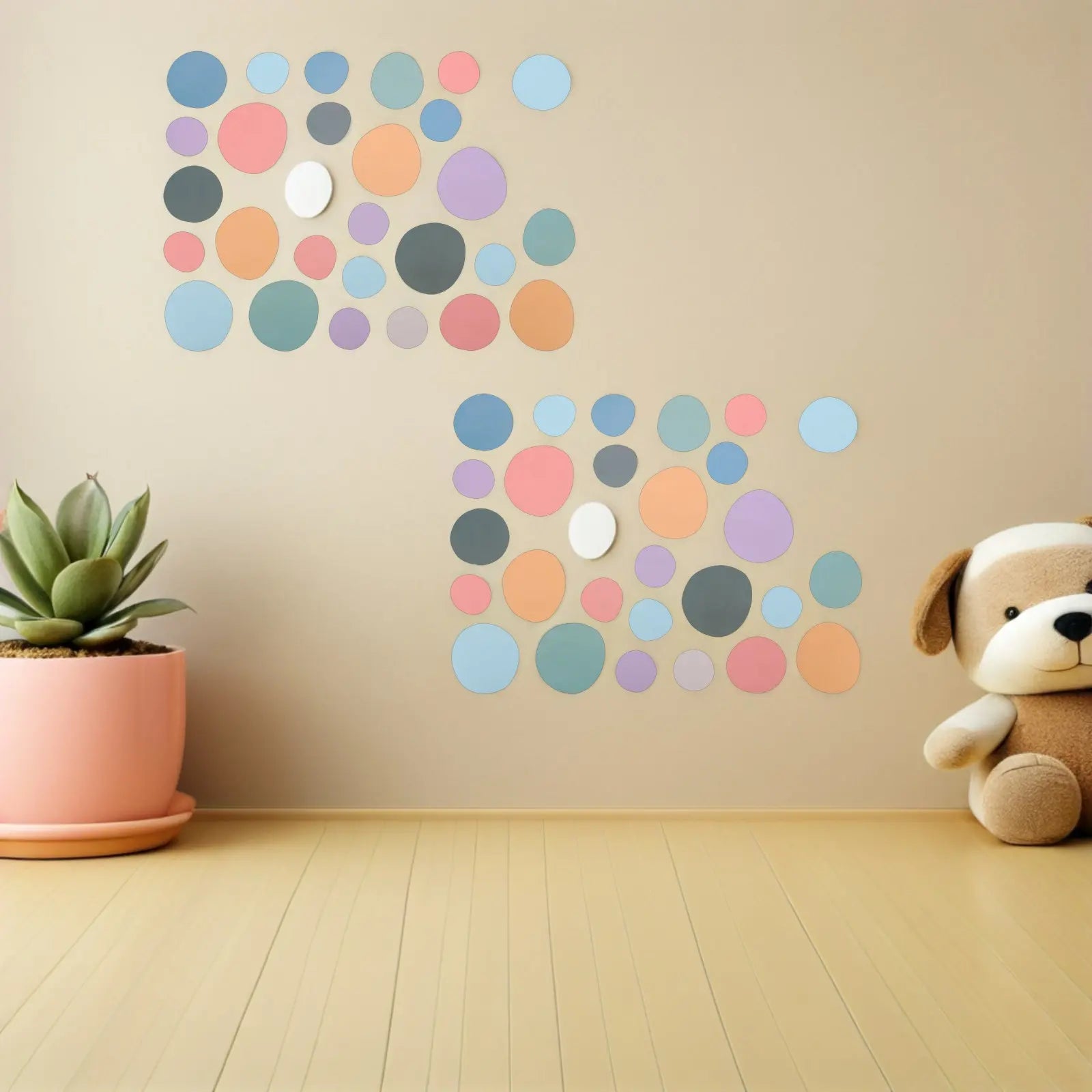 10Pcs Boho Colorful Irregular Dot Wall Decals Nursery Self Adhesive Removable Circle Stickers Playroom Bedroom Kids Room Decor Qme
