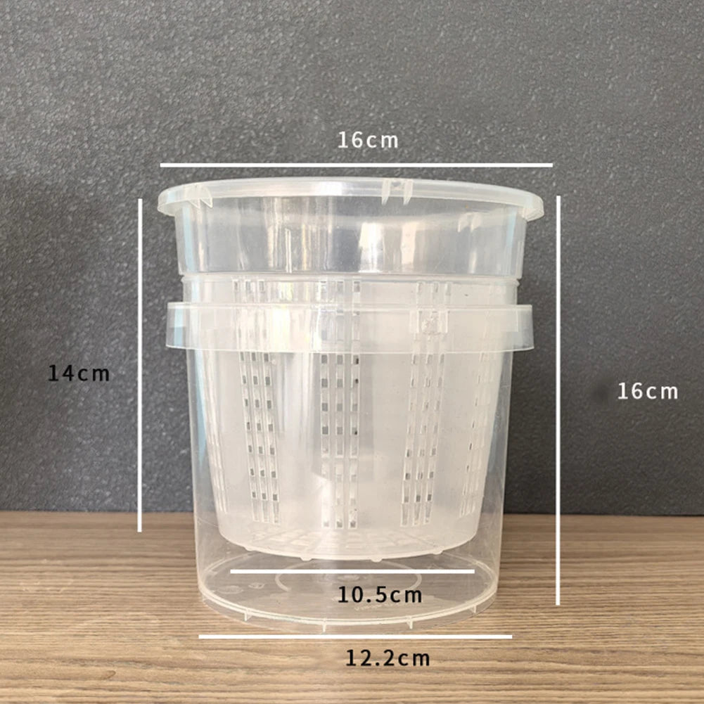 1pcs 11/14/16CM Plastic Flower Pot Self-Watering Phalaenopsis Orchid Pots For Easy Plant Care And Maintenance Garden Tools Qme B 11CM