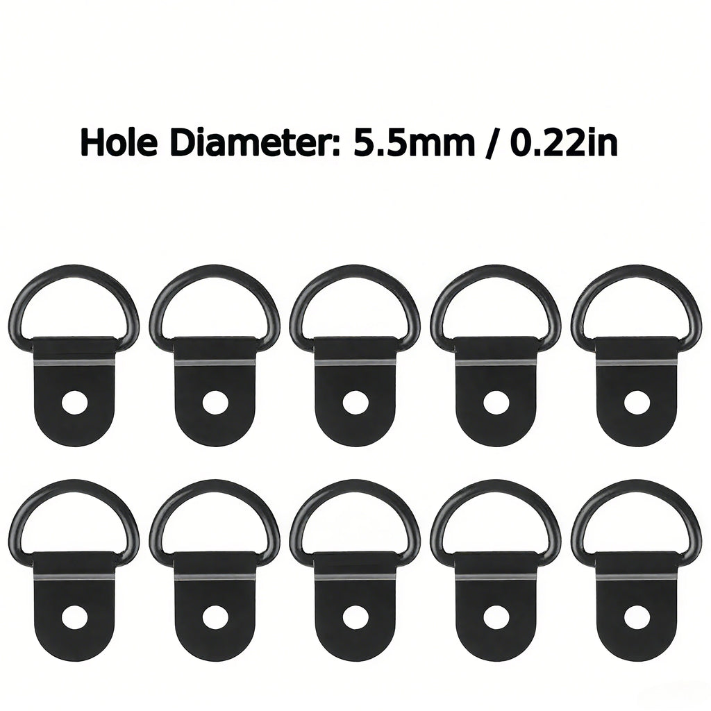 D Rings Tie Down Anchors Ring Pull Multi-purpose Hooks Lashing Load Qme 10PCS 5.5mm