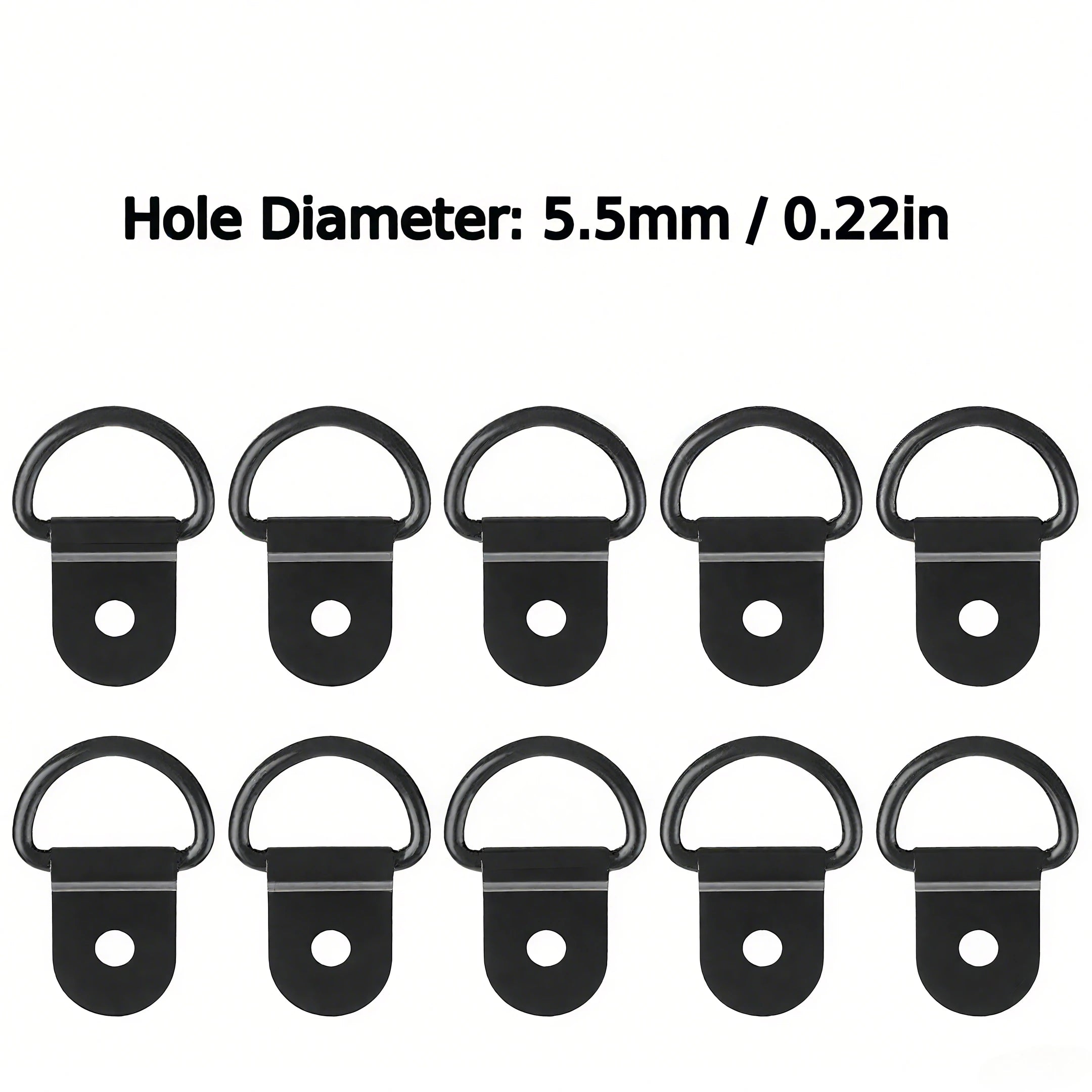 D Rings Tie Down Anchors Ring Pull Multi-purpose Hooks Lashing Load Qme 10PCS 5.5mm
