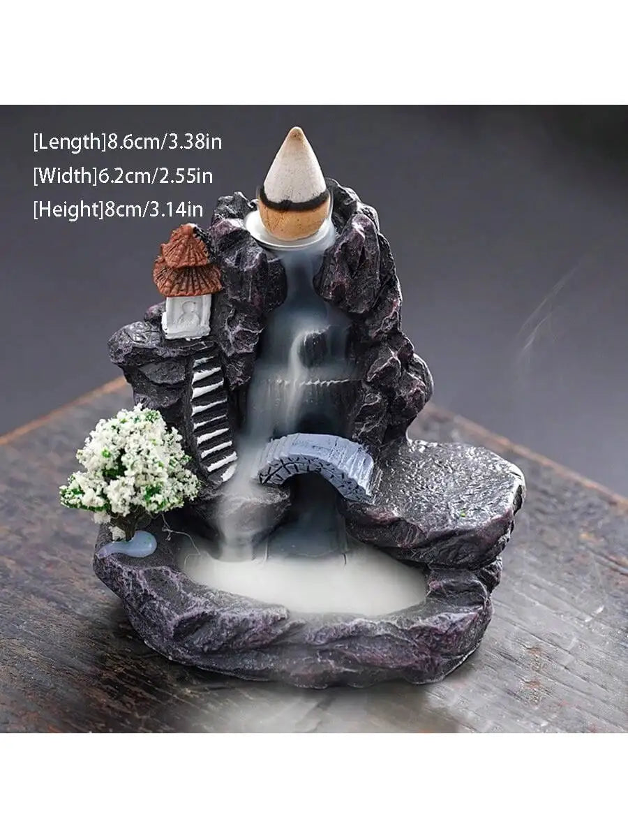 High-quality Resin Incense Burner Creative Viewing Smoke Reflux Home Qme B