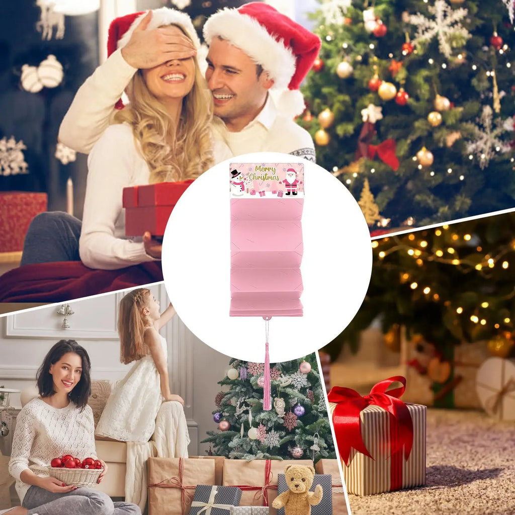 Christmas Money Holder 10-Slot Festive Box Merry Cash Envelope Women Qme
