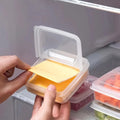 2 Storage Boxes Butter Cheese Slices Refrigerator Scallion Ginger Qme Clear