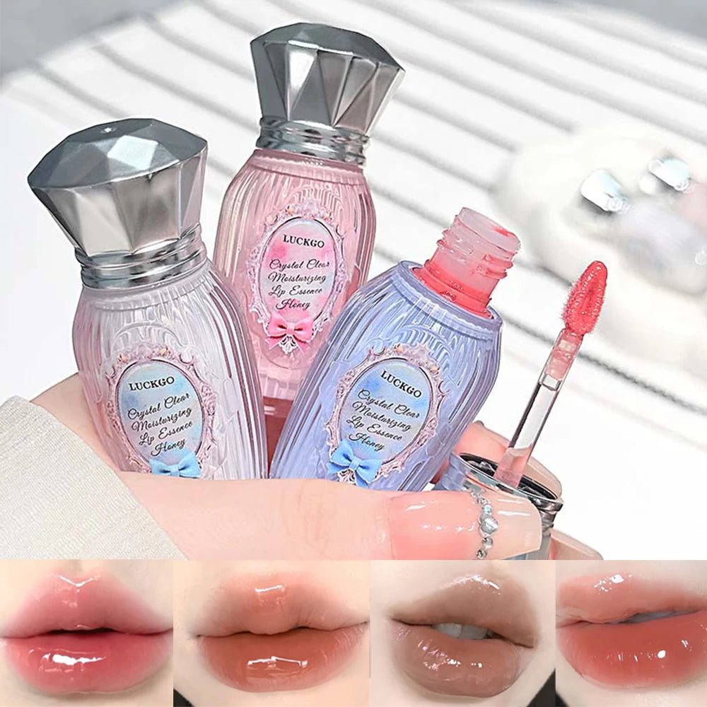 Vase Shape Water Light Lip Glaze Mirror Lipstick Gloss Hydrating Qme