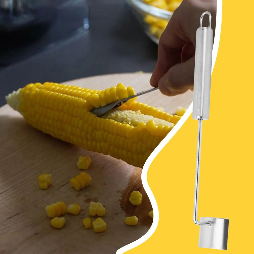 Corn Cob Stripper Stainless Steel Ergonomic Remover 2pieces Peeler Qme