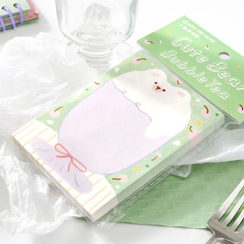 80 Sheets Daily Do It Check List Memo Pad Scrapbooking INS Cartoon Message Paper Kawaii Cute Sticky Notes School Supplies Qme