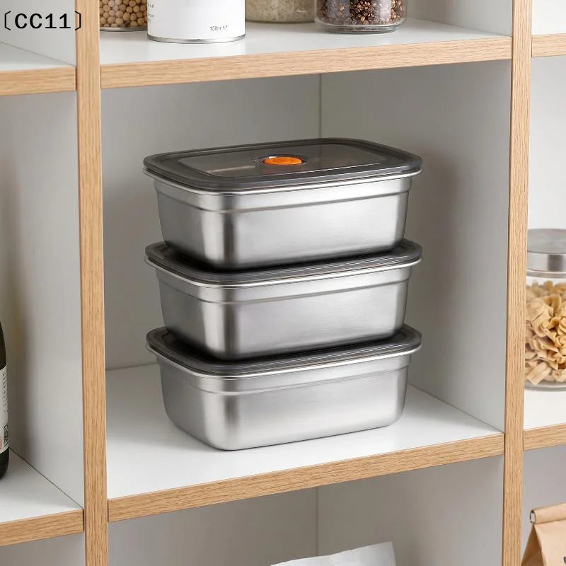 Stainless Steel Camping Lunch Box Sealed Leak-proof Bento Microwave Qme