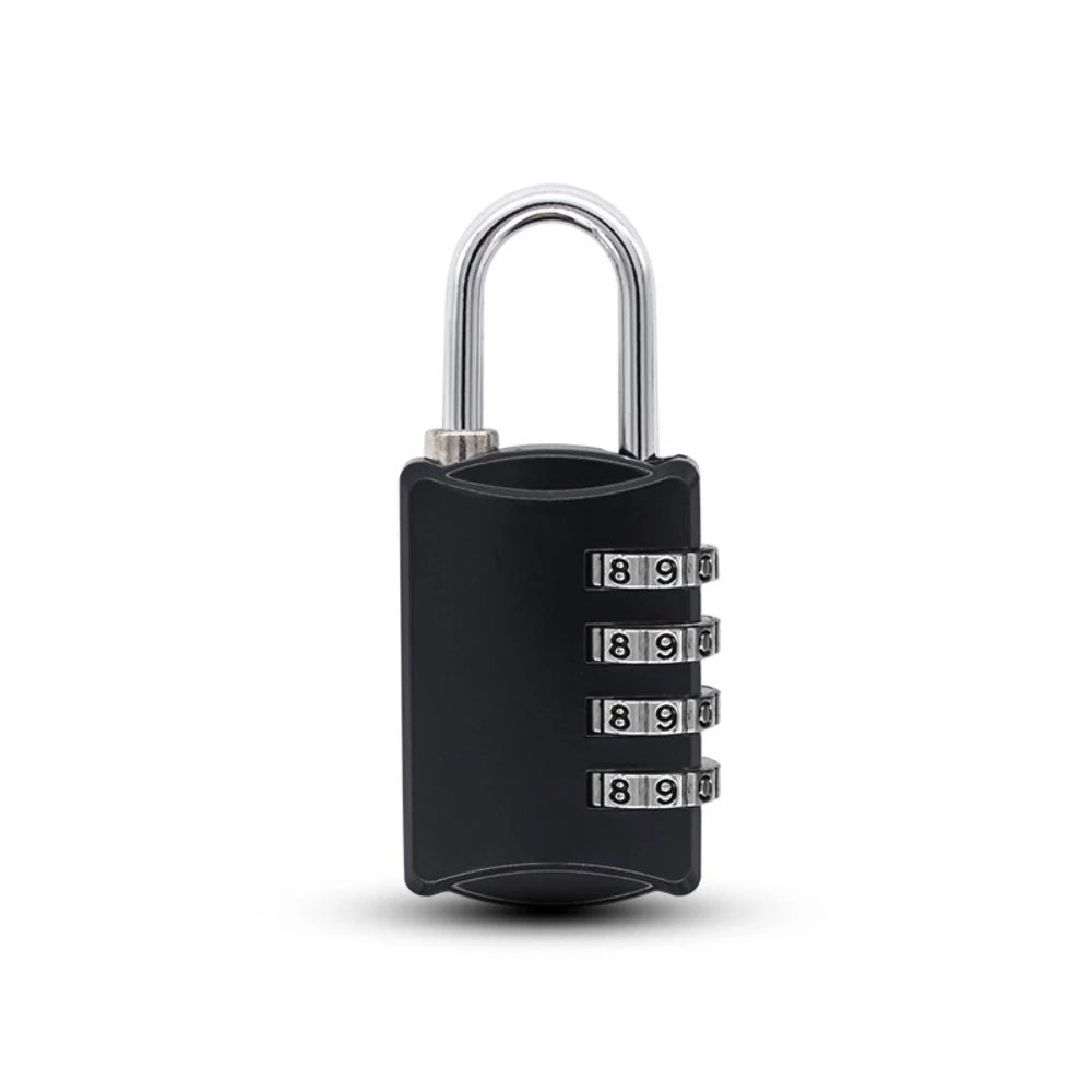 Combination Padlock Lock for Gym Lockers School Toolbox and More Portable Resettable and Secure Design for Sports and OutdoorUse Qme Black-1pc