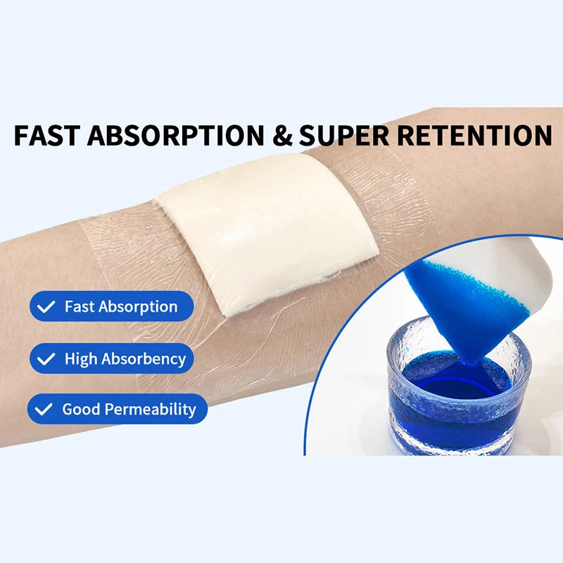 10cmx10cm Foam Non-adhesive Sterile Wound Dressing Bedsores Pad Patch Qme