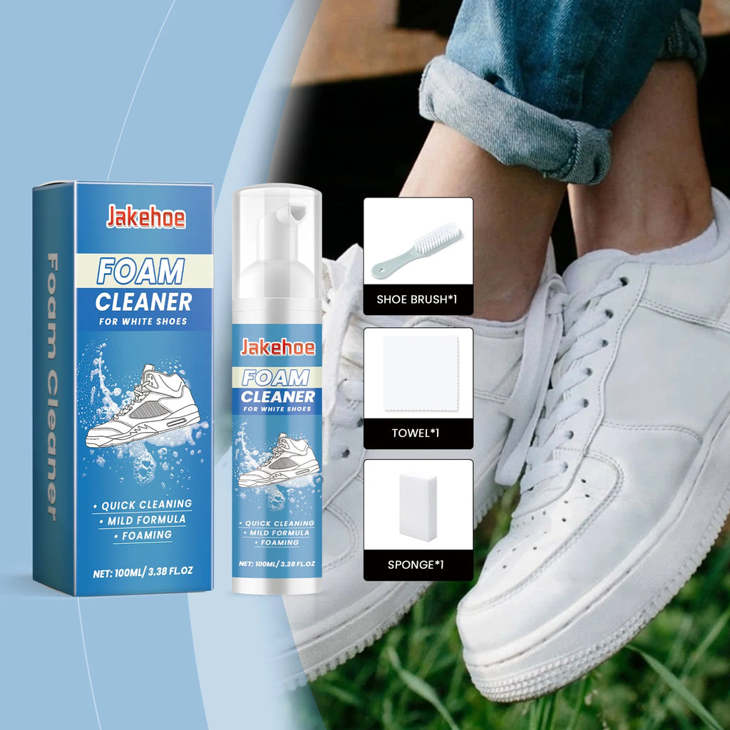 Shoe Cleaner Kit Whitening Foaming No-Wash Shoe Polisher Leather Upper Yellow Edge Dirt Stain Removal Cleaner Shoe Stain Remover Qme