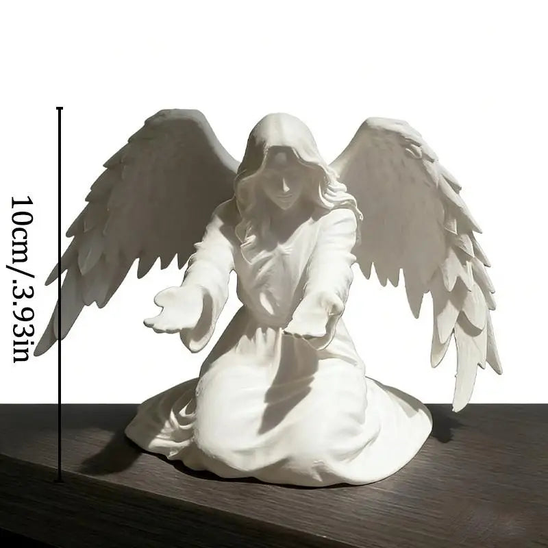 3D Printed Plastic Angel Pen Stand Desktop Organiser Rack Holder Qme White