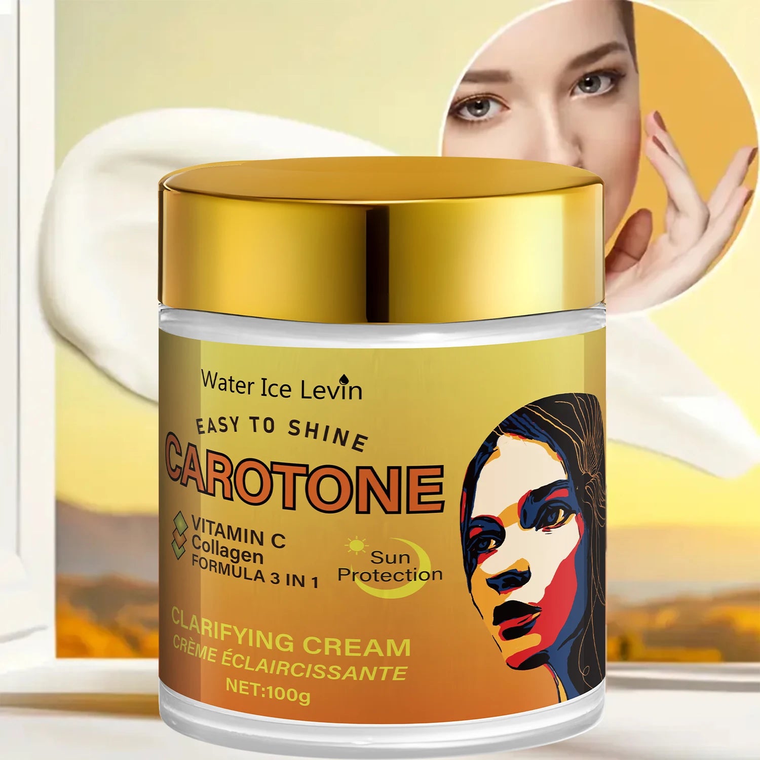 With Vitamin C + Collagen & sun protection for clarifying, long-lasting skin radiance. 100g Qme