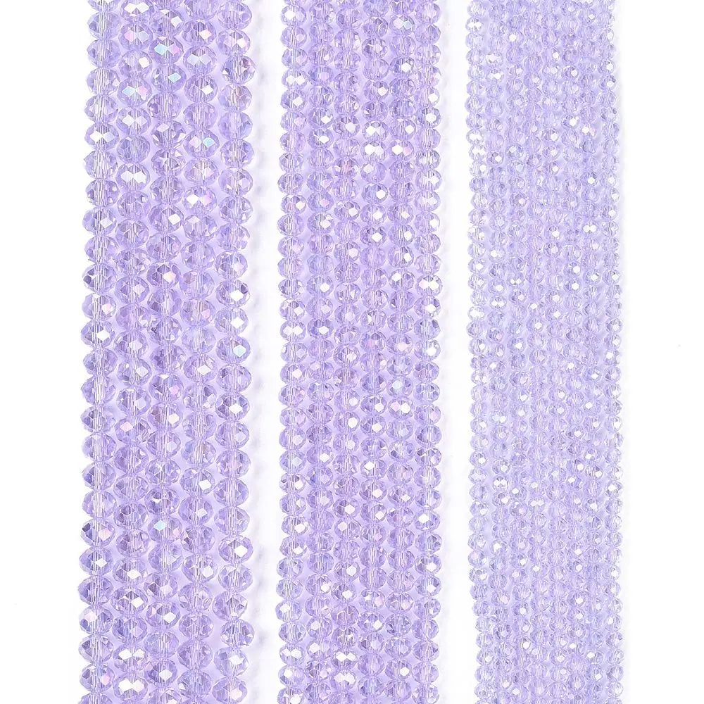 PandaHall 20strands glass Multicolor Beads AB Plated Faceted 8x6mm for DIY Jewelry Making Qme