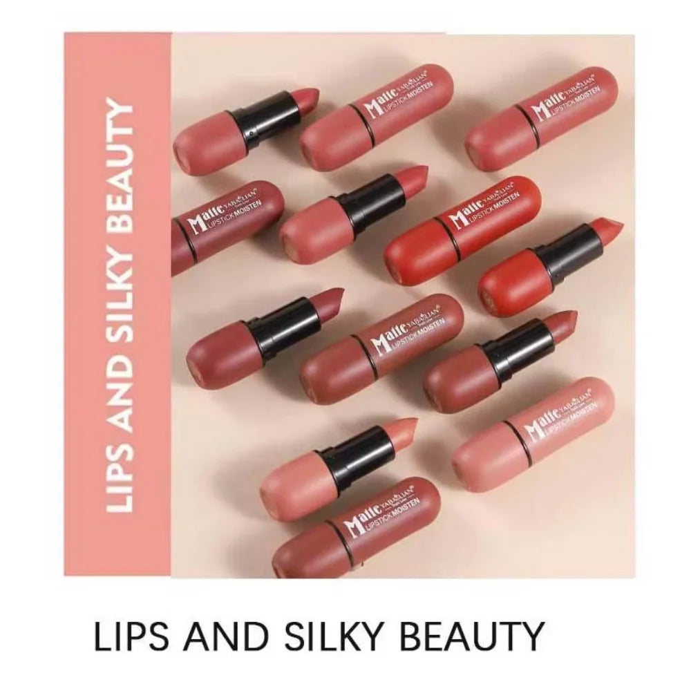 6-Color Matte Lipstick Velvet Lip Smooth Waterproof Long-lasting Qme
