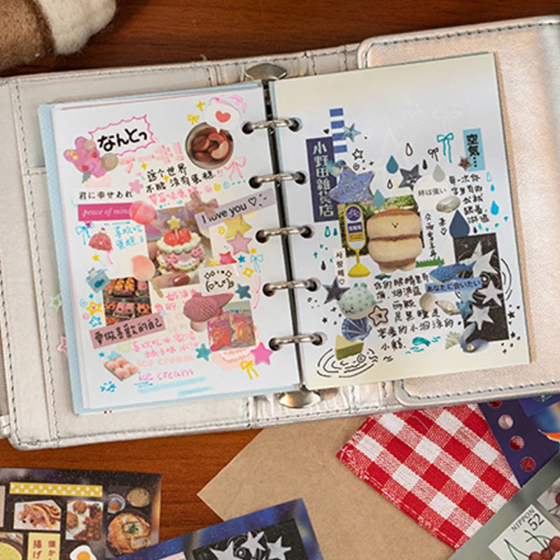 Die Cut Japanese Stationery Stickers Book Retro Cartoon Decorative Sticker Handmade Scrapbooking Journal Supplies Qme