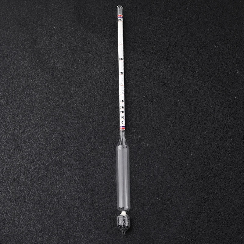 0-100 Degree Glass Wine Alcohol Meter Concentration Liquor Fruit Rice Qme onesize