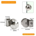Stainless Steel No Drill Glass Cabinet Door Pull Anti Slip Long Lasting Durable For Bathroom Kitchen Glass Cabinet Doors Qme Silver