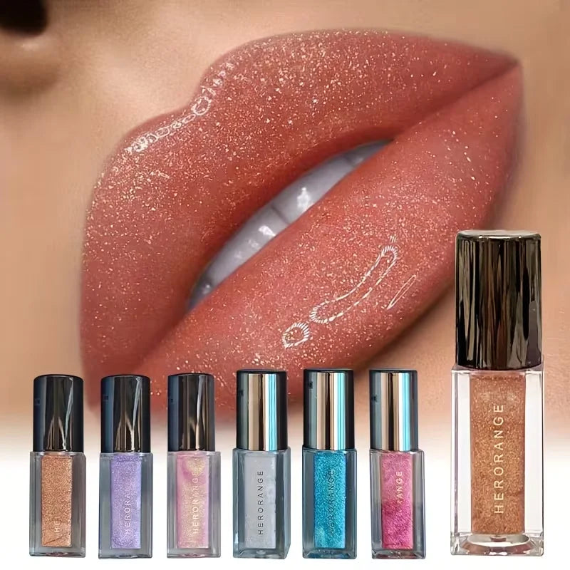 Shiny Glitter Lip Gloss Mirror Water Light Glaze Long Lasting Qme
