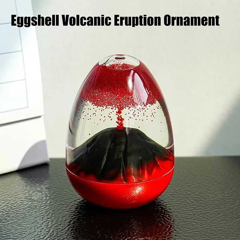 Acrylic Crystal Liquid Hourglass Timer Ornament Eggshell Volcanic Qme