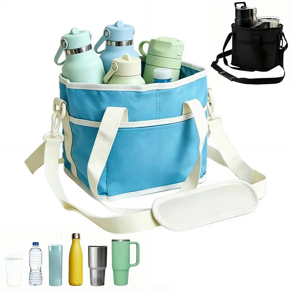 Bottle Carrier Bag Car Drink Multiple Tumbler Caddy Large Capacity Qme