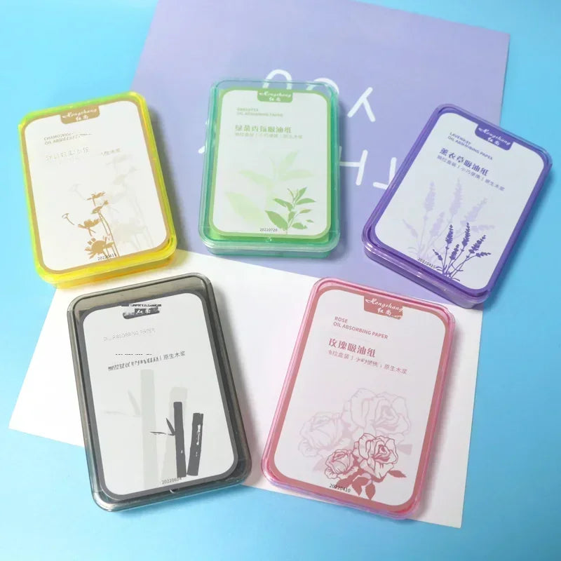 300PcsFace Oil Absorbing Paper Summer Oil Control Wipes Absorbing Sheet Oily Paper Face Cleansing Makeup Tool Face Oil Blotting Qme