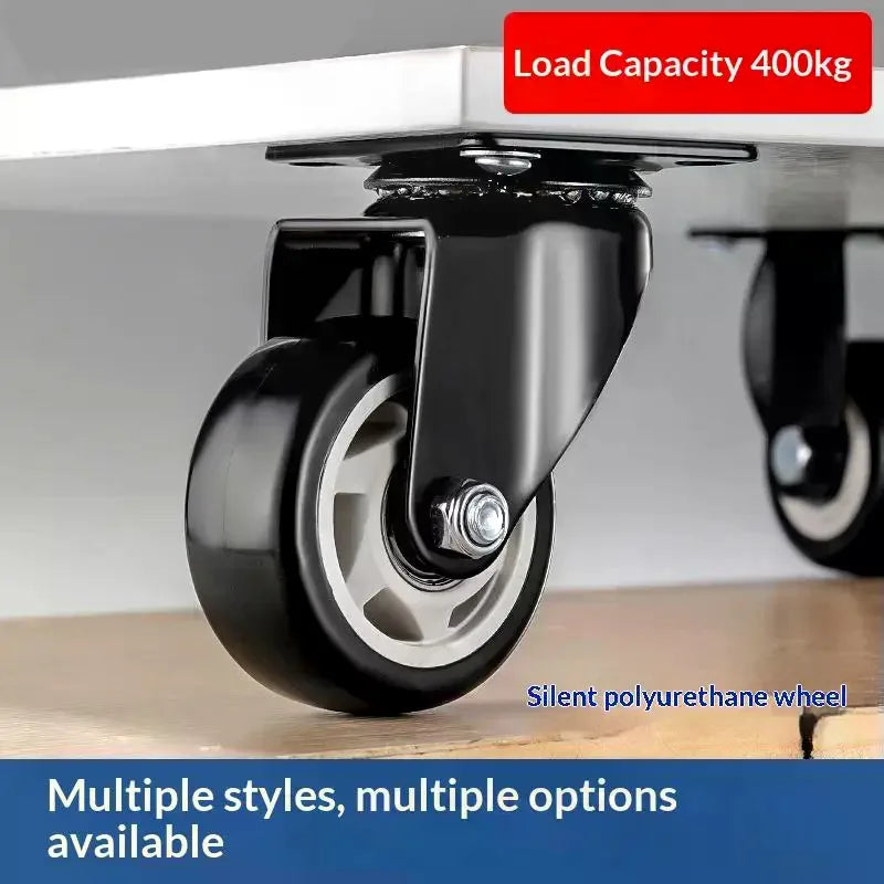 Furniture Casters Wheels PP Fixed Swivel Caster Roller Wheel For Heavy Duty Platform Trolley Chair Household Accessory Qme