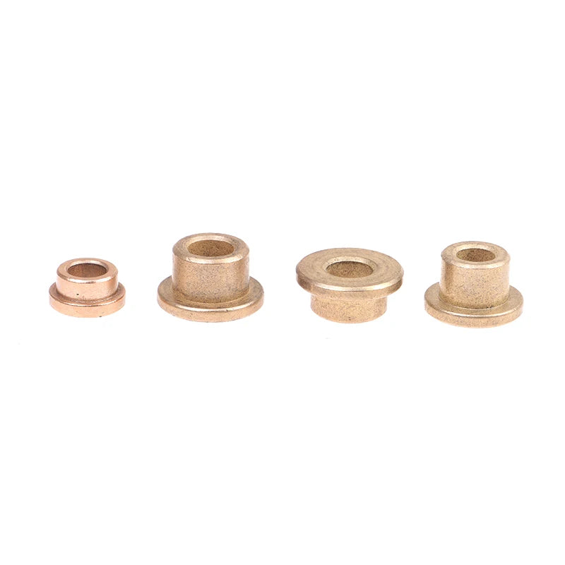 5Pcs Flanging Self-Lubricating Bearing Powder Metallurgy Oil Copper Bushing Guide Sleeve With Stepped Flange Hardware Qme