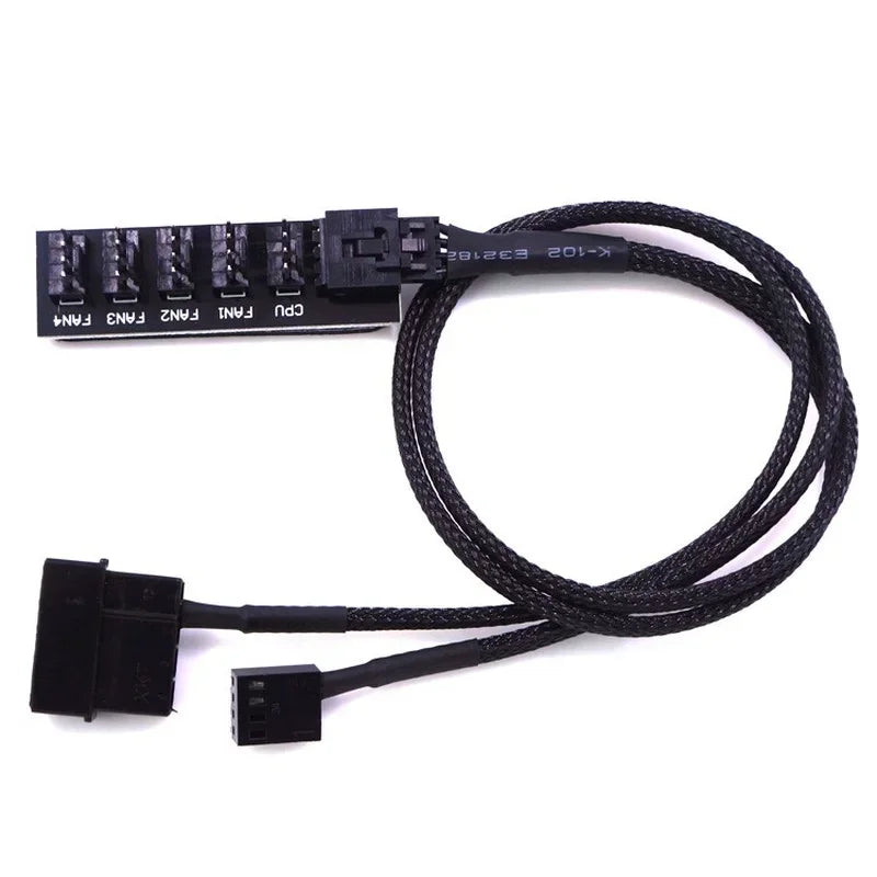1 To 8 Ports 4 Pin PWM Fan Hub Splitter, PWM Regulator 12V CPU Cooler / Case / Chasis Cooling Fan Power Cable Adapter Qme