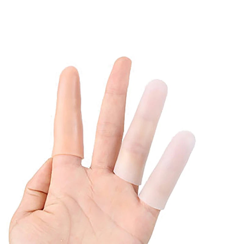 15pcs Finger Cots Adjustable Lightweight Soft SEBS White Beauty Disposable Finger Protectors for Men Women Qme