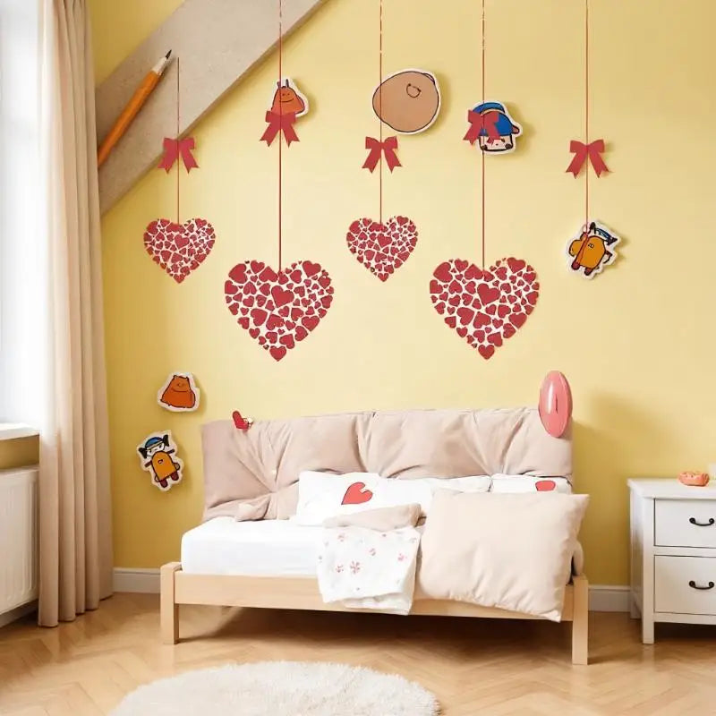 Glass Windows Display Window Stickers Valentine's Day Atmosphere Qme