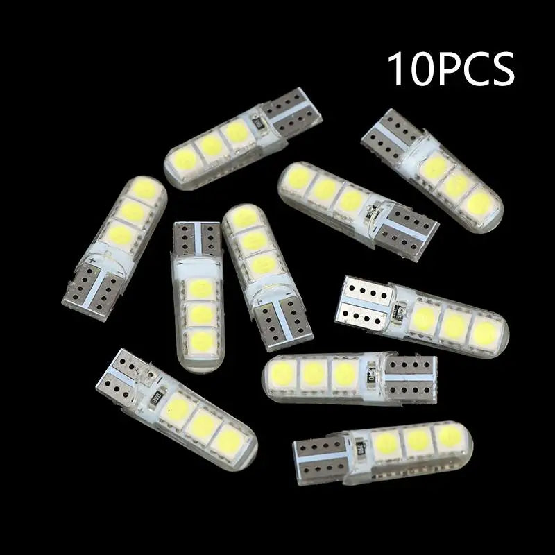 High-temperature Silicone Automotive LED Bulb Width Lights Trunk Qme 10PCS White