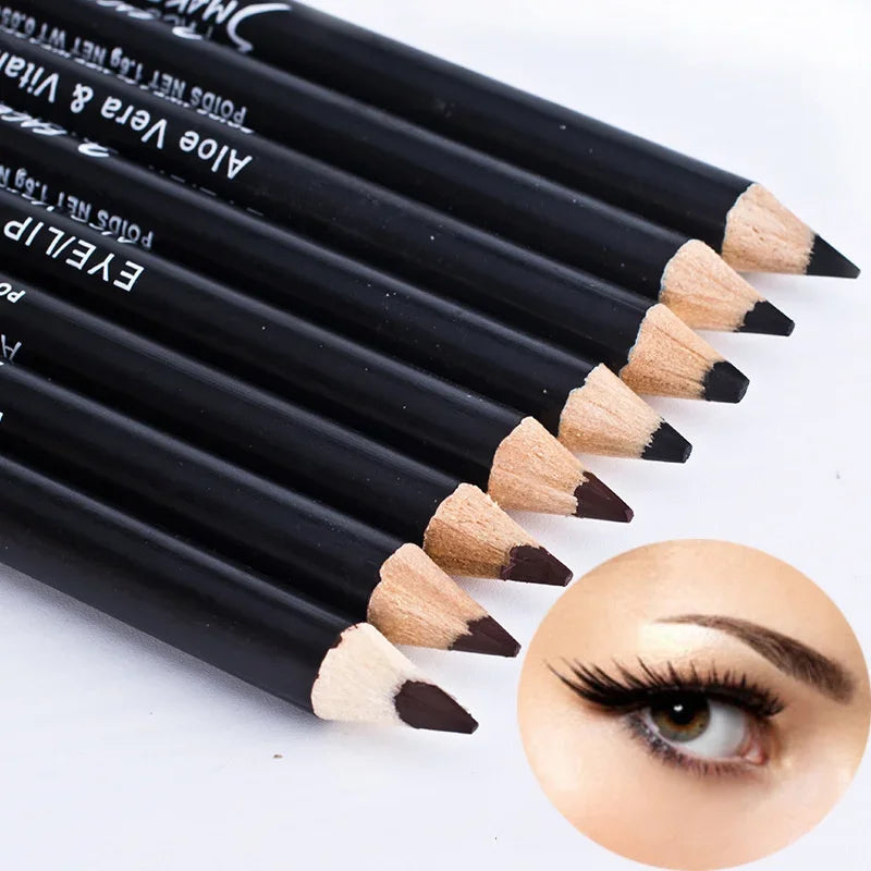 Fashion Professional Makeup Black Brown Eyeliner Eyebrow Pencil Portable Hard Eyeliner Waterproof Lasting Cosmetic Beauty Tool Qme