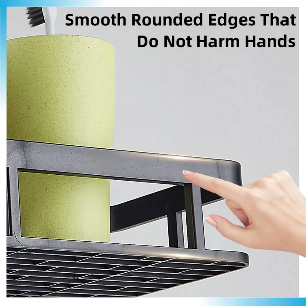 Bathroom Storage Rack Non Perforated Wall Mounted Toilet Toiletries Storage Suction Cup Style Storage Bracket Household Items Qme