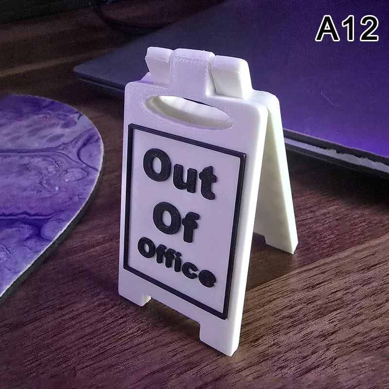 Humorous Office Desk Sign-"Coffee,Then Work" "Busy" Home Office Desktop Decoration Unisex Colleague Gift, Multi-Functional Qme A12