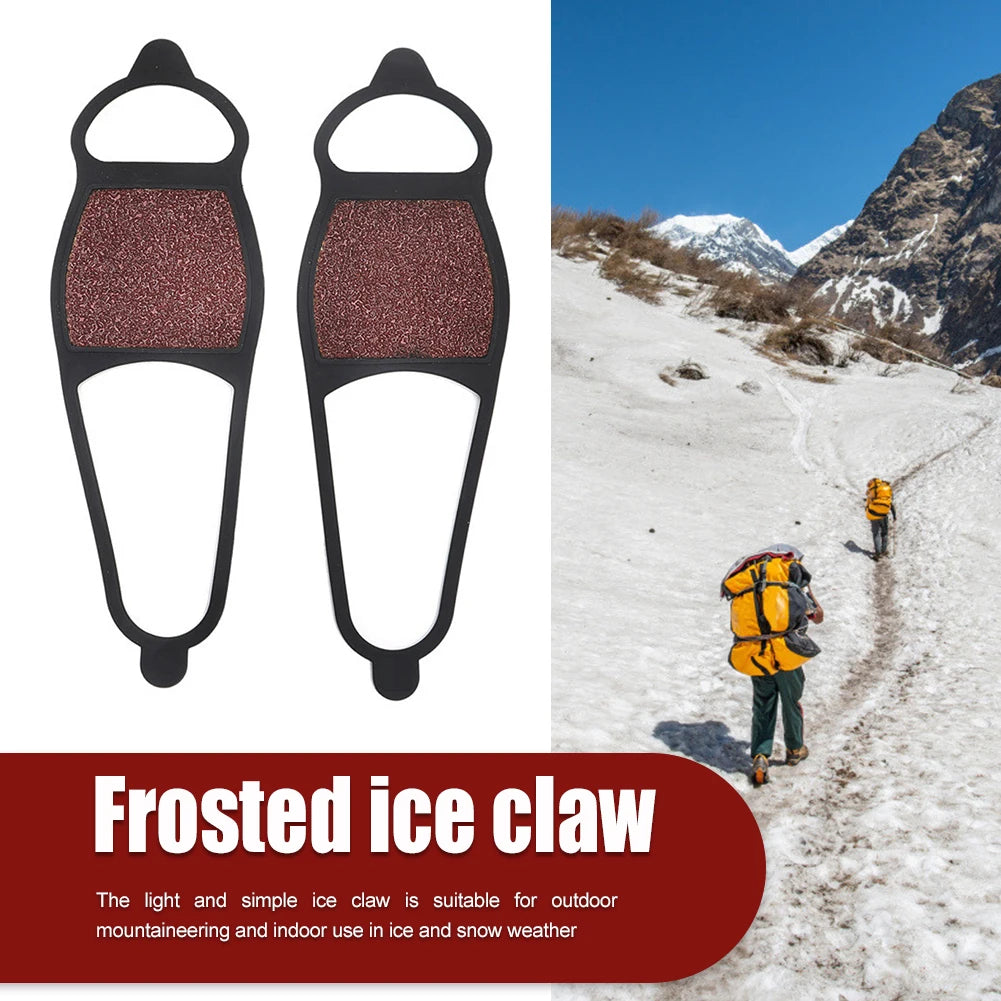 Coarse Sand Crampons for Shoes and Boots Anti Slip Traction Ice Shoes Grippers for Ice Snow Winter Hiking Climbing Ice Fishing Qme