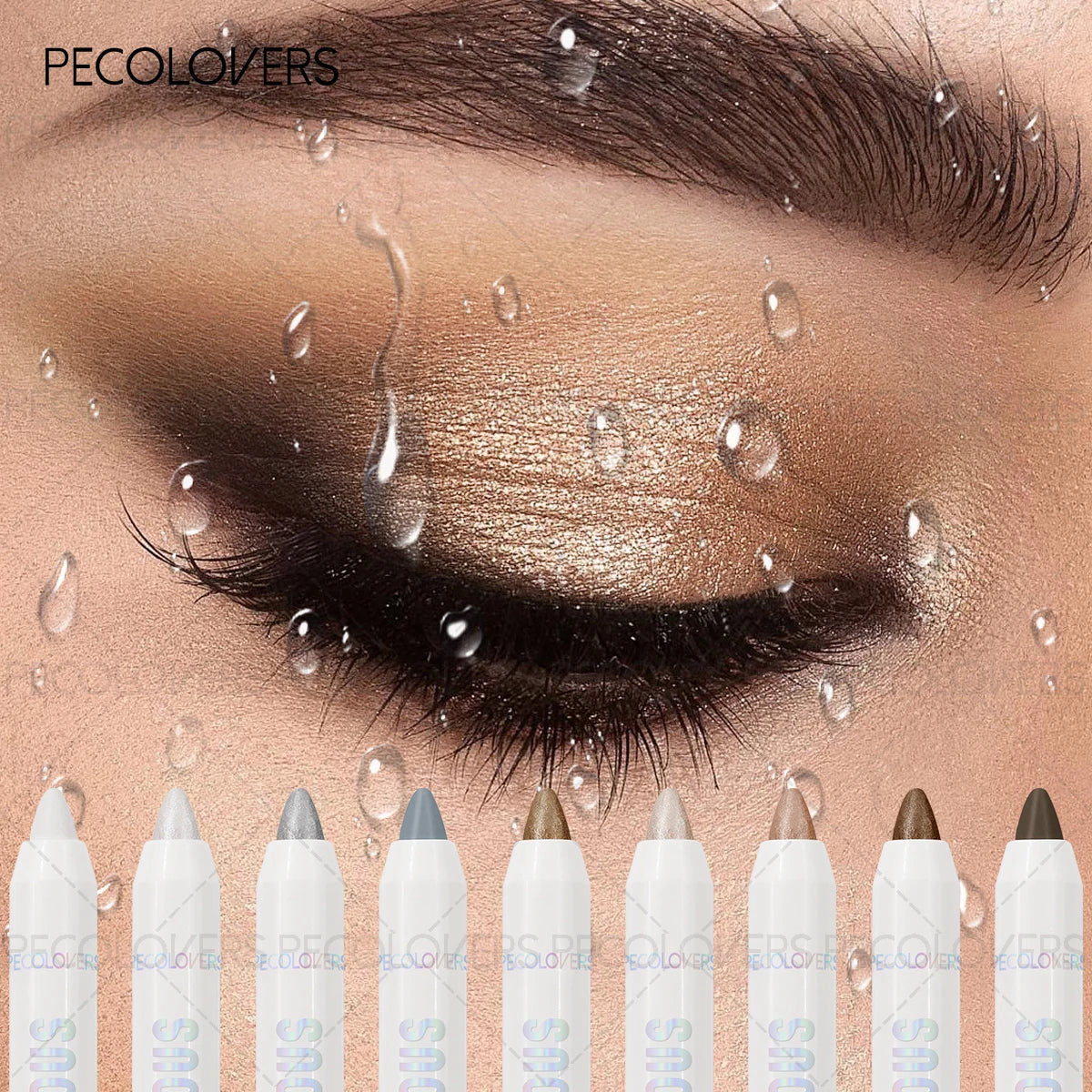 Single Fine Shimmer Eyeshadow Stick Brighten Ash Brown Travel Qme